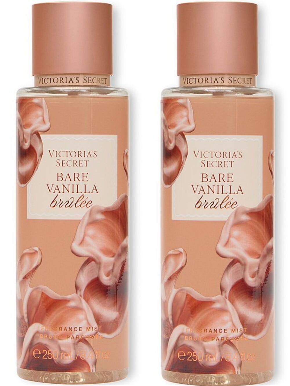 Victoria's Secret Bare Vanilla Brûlée Fragrance Mist Set of 2 NEW RARE